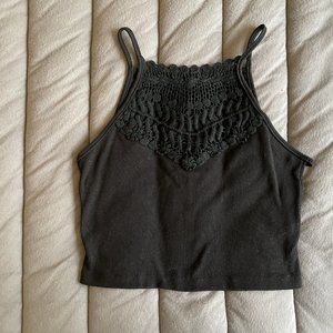 Cropped Halter Tank Top